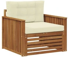 Lauko sofa Tvirta akacijos mediena ir poliesteris