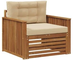 Lauko sofa Tvirta akacijos mediena ir poliesteris