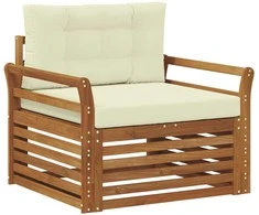 Lauko sofa Tvirta akacijos mediena ir poliesteris