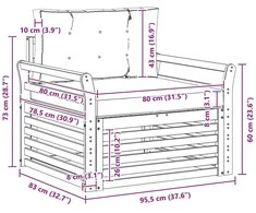 Lauko sofa Tvirta akacijos mediena ir poliesteris