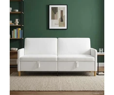 Sofa su saugojimo vieta Balta 192 x 78 x 87 cm Poliesteris