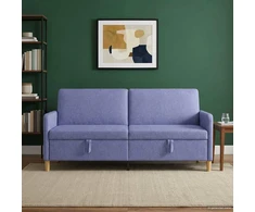 Sofa su saugojimo vieta Džinsinės mėlynos 192 x 78 x 87 cm