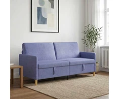 Sofa su saugojimo vieta Džinsinės mėlynos 192 x 78 x 87 cm