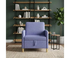 Sofa su saugojimo vieta Džinsinės mėlynos 72 x 78 x 87 cm