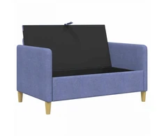 Sofa su saugojimo vieta Džinsinės mėlynos 122 x 78 x 87 cm