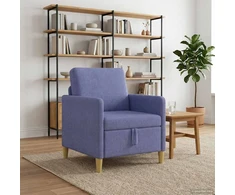 Sofa su saugojimo vieta Džinsinės mėlynos 72 x 78 x 87 cm