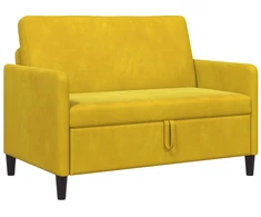 Sofa su saugojimo vieta Geltona 122 x 78 x 87 cm Poliesteris
