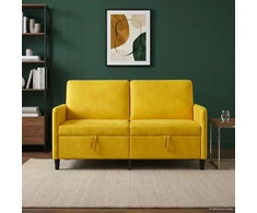 Sofa su saugojimo vieta Geltona 152 x 78 x 87 cm Poliesteris