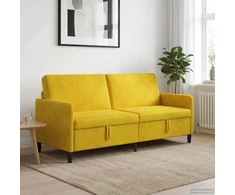 Sofa su saugojimo vieta Geltona 192 x 78 x 87 cm Poliesteris
