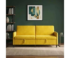Sofa su saugojimo vieta Geltona 192 x 78 x 87 cm Poliesteris