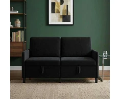 Sofa su saugojimo vieta Juoda 152 x 78 x 87 cm Poliesteris