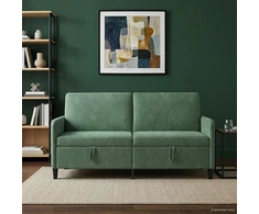 Sofa su saugojimo vieta Jūrinė žalia 172 x 78 x 87 cm