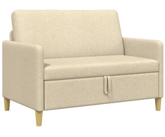 Sofa su saugojimo vieta Kreminė 122 x 78 x 87 cm Poliesteris