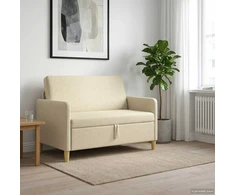 Sofa su saugojimo vieta Kreminė 122 x 78 x 87 cm Poliesteris