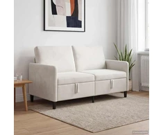 Sofa su saugojimo vieta Kreminė 152 x 78 x 87 cm Poliesteris