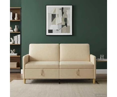 Sofa su saugojimo vieta Kreminė 172 x 78 x 87 cm Poliesteris