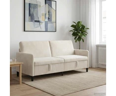 Sofa su saugojimo vieta Kreminė 192 x 78 x 87 cm Poliesteris