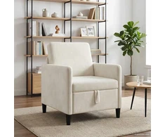 Sofa su saugojimo vieta Kreminė 72 x 78 x 87 cm Poliesteris