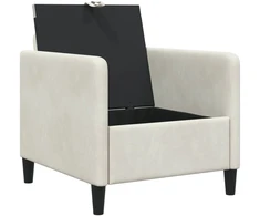 Sofa su saugojimo vieta Kreminė 72 x 78 x 87 cm Poliesteris
