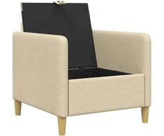 Sofa su saugojimo vieta Kreminė 72 x 78 x 87 cm Poliesteris