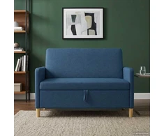 Sofa su saugojimo vieta Mėlyna 122 x 78 x 87 cm Poliesteris