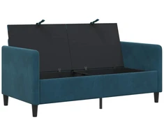 Sofa su saugojimo vieta Mėlyna 152 x 78 x 87 cm Poliesteris