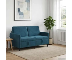 Sofa su saugojimo vieta Mėlyna 152 x 78 x 87 cm Poliesteris