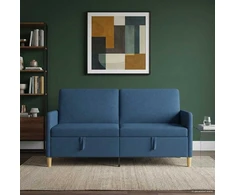 Sofa su saugojimo vieta Mėlyna 172 x 78 x 87 cm Poliesteris