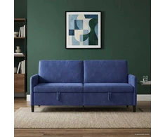 Sofa su saugojimo vieta Policijos mėlyna 192 x 78 x 87 cm