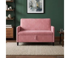 Sofa su saugojimo vieta Rožinė 122 x 78 x 87 cm Poliesteris