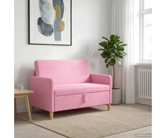 Sofa su saugojimo vieta Rožinė 122 x 78 x 87 cm Poliesteris