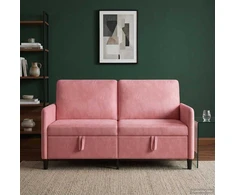 Sofa su saugojimo vieta Rožinė 152 x 78 x 87 cm Poliesteris