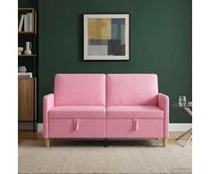 Sofa su saugojimo vieta Rožinė 152 x 78 x 87 cm Poliesteris