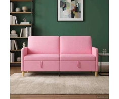 Sofa su saugojimo vieta Rožinė 172 x 78 x 87 cm Poliesteris