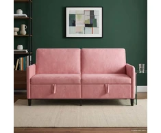 Sofa su saugojimo vieta Rožinė 172 x 78 x 87 cm Poliesteris