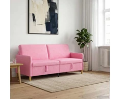 Sofa su saugojimo vieta Rožinė 192 x 78 x 87 cm Poliesteris
