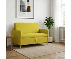 Sofa su saugojimo vieta Šviesi geltona 122 x 78 x 87 cm