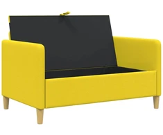 Sofa su saugojimo vieta Šviesi geltona 122 x 78 x 87 cm