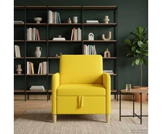 Sofa su saugojimo vieta Šviesi geltona 72 x 78 x 87 cm