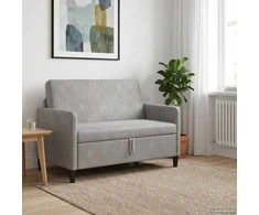 Sofa su saugojimo vieta Šviesiai pilka 122 x 78 x 87 cm