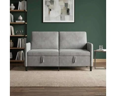 Sofa su saugojimo vieta Šviesiai pilka 152 x 78 x 87 cm