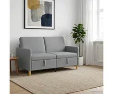 Sofa su saugojimo vieta Šviesiai pilka 152 x 78 x 87 cm