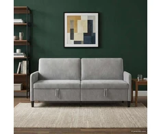 Sofa su saugojimo vieta Šviesiai pilka 192 x 78 x 87 cm