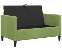 Sofa su saugojimo vieta Šviesiai žalia 122 x 78 x 87 cm