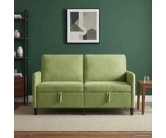 Sofa su saugojimo vieta Šviesiai žalia 152 x 78 x 87 cm