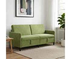 Sofa su saugojimo vieta Šviesiai žalia 192 x 78 x 87 cm