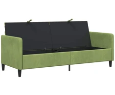 Sofa su saugojimo vieta Šviesiai žalia 192 x 78 x 87 cm