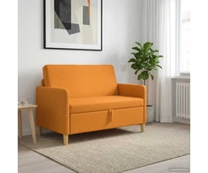 Sofa su saugojimo vieta Tamsiai geltona 122 x 78 x 87 cm