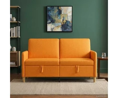 Sofa su saugojimo vieta Tamsiai geltona 152 x 78 x 87 cm
