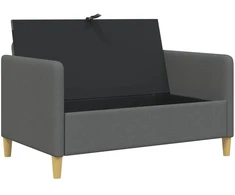 Sofa su saugojimo vieta Tamsiai pilka 122 x 78 x 87 cm